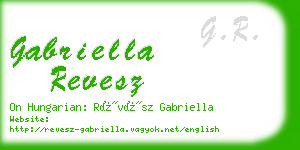 gabriella revesz business card